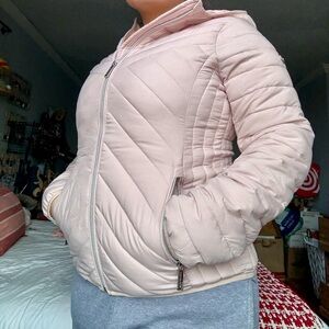BRAND NEW Light Pink Puffer Jacket with hood